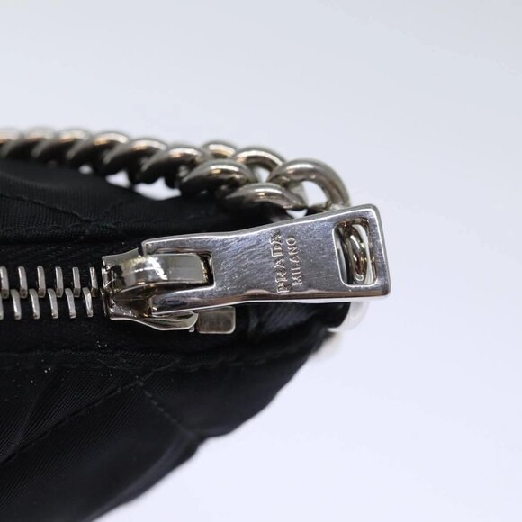 PRADA Chain Shoulder Bag Nylon 2way Black Auth - Picture 7 of 16